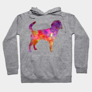 Beagle Harrier in watercolor Hoodie